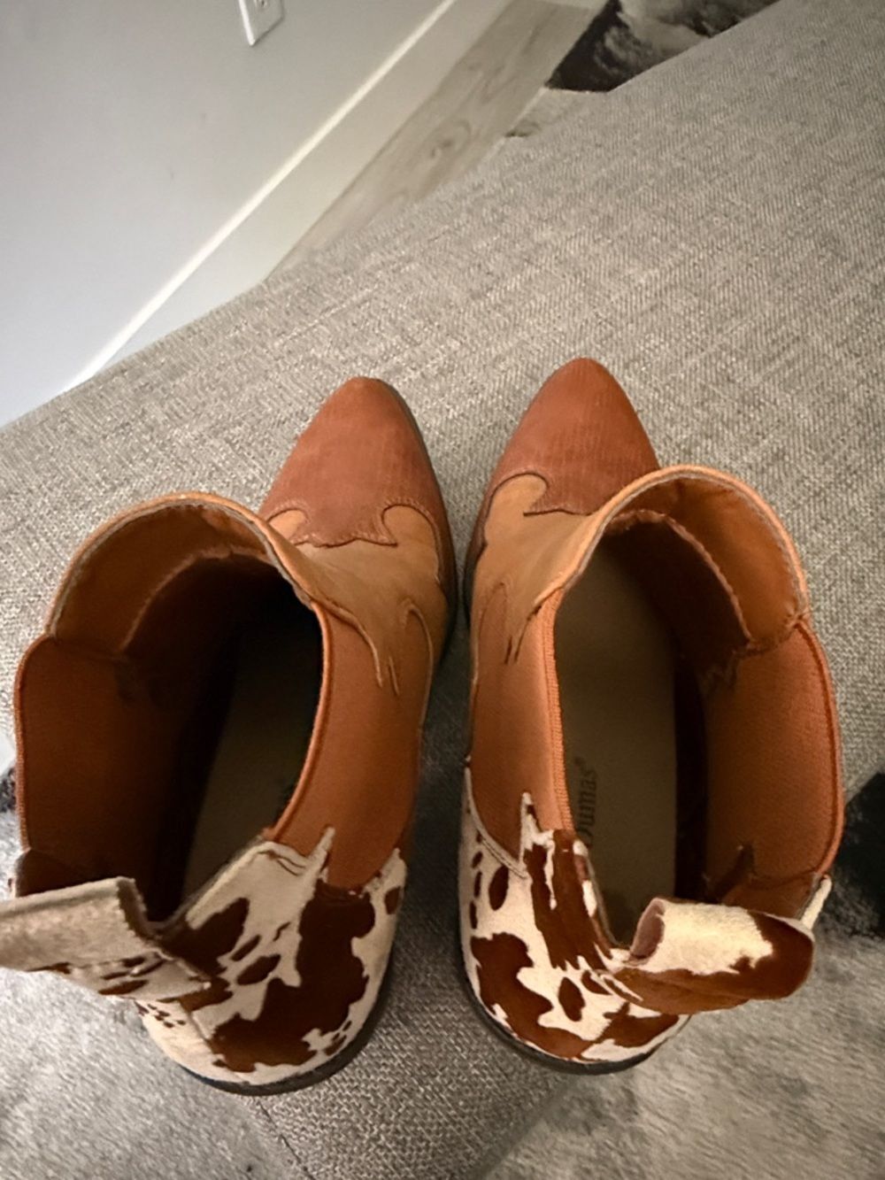 Buckle Pierre Dumas Wilder Ankle Boot Brown Cowhide Accent Western Boots Size 7 - Picture 11 of 11